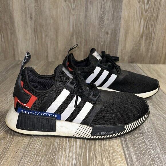 Adidas NMD R1 EF2310 Youth US Size 5.5 Black Red White Running Sneaker Shoes - Picture 1 of 11